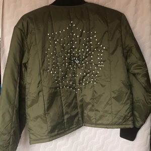NWOT MadeMe olive bomber jacket